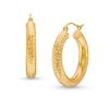 Thumbnail Image 0 of 14K Hollow Gold Diamond-Cut Hoops