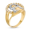 Thumbnail Image 2 of ​​​​​​​10K Gold CZ Halo Jesus Ring - Size 10.5