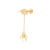 Thumbnail Image 2 of 14K Solid Gold Spider Web with Spider Dangle Stud - 18G 5/16&quot;