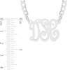 Thumbnail Image 2 of Sterling Silver Script Monogram Cable Chain