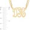 Thumbnail Image 1 of 14K Gold Plate Script Monogram Cable Chain