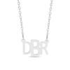 Thumbnail Image 1 of Sterling Silver Block Monogram Cable Chain