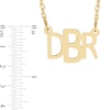 Thumbnail Image 1 of 14K Gold Plate Block Monogram Cable Chain