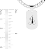 Thumbnail Image 1 of Sterling Silver Initial Dog Tag Curb Chain 
