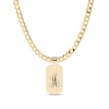Thumbnail Image 0 of ​​​​​​​14K Gold Plate Initial Dog Tag Curb Chain