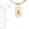 Thumbnail Image 1 of ​​​​​​​14K Gold Plate Initial Dog Tag Curb Chain