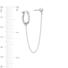 Thumbnail Image 2 of ​​​​​​​Sterling Silver Ball and Hoop Cable Chain Double Earring