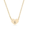 Thumbnail Image 0 of 14K Gold Plate Birthstone Heart Initial Cable Chain
