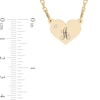 Thumbnail Image 1 of 14K Gold Plate Birthstone Heart Initial Cable Chain