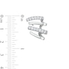 Thumbnail Image 2 of ​​​​​​​Sterling Silver CZ Four Row Crawler Studs