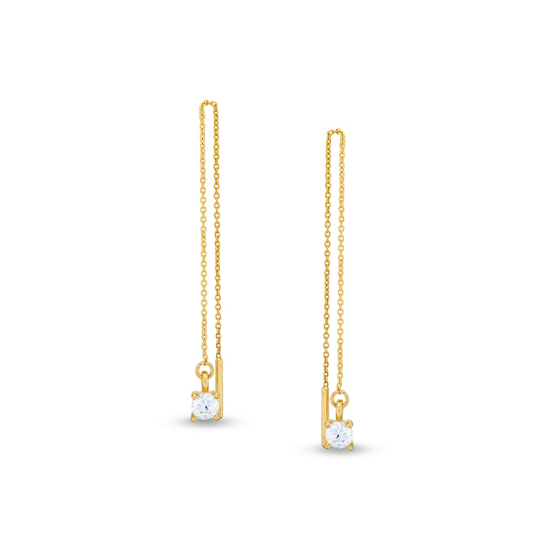 Main Image 1 of ​​​​​​​10K Gold CZ Threader Earrings