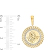 Thumbnail Image 3 of 10K Solid Gold 1/5 CT. T.W. Diamond Cupid Curb Chain Medallion Charm