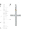 Thumbnail Image 4 of 10K Solid Gold 1/4 CT. T.W. Diamond Pavé Cross Charm