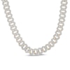 Thumbnail Image 1 of 14K Gold Plated 1 CT. T.W. Diamond Angular Curb Link Necklace - 20&quot;