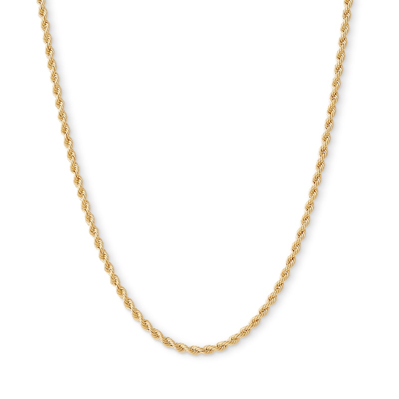14K Hollow Gold Rope Chain - 24"