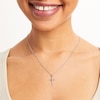 Thumbnail Image 2 of 10K Hollow White Gold Puffy Cross Charm