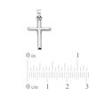 Thumbnail Image 4 of 10K Hollow White Gold Puffy Cross Charm