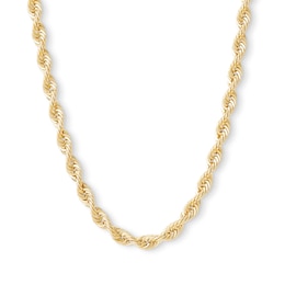 14K Hollow Gold Rope Chain - 24&quot;