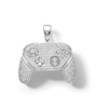 Thumbnail Image 0 of Sterling Silver CZ Game Controller Necklace Charm