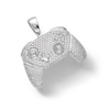 Thumbnail Image 2 of Sterling Silver CZ Game Controller Necklace Charm