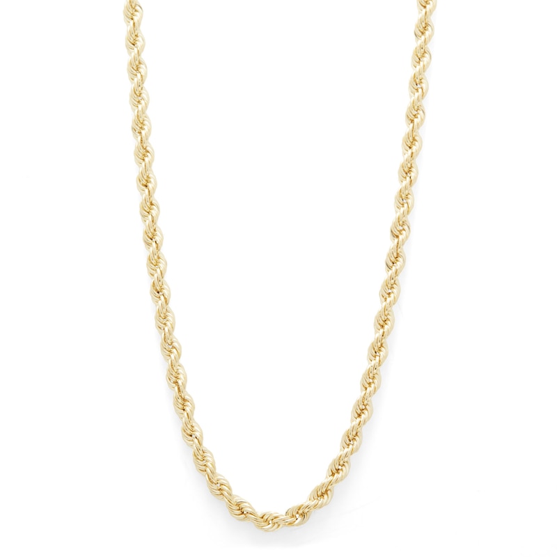 Main Image 1 of 14K Hollow Gold Rope Chain - 22&quot;