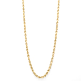 14K Hollow Gold Rope Chain - 24&quot;