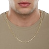 Thumbnail Image 3 of 14K Hollow Gold Beveled Figaro Chain - 22"