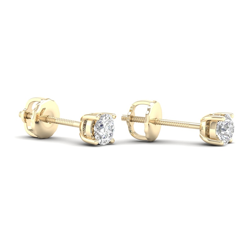 ​​​​​​​10K Solid Gold 1/2 CT. T.W. Lab-Created Diamond Studs