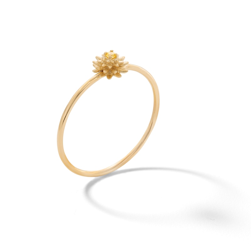 10K Solid Gold CZ Chrysanthemum Ring | Banter