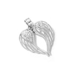 Thumbnail Image 2 of 10K Solid White Gold Angel Wings Necklace Charm