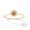 Thumbnail Image 1 of 10K Solid Gold Lab-Created Sapphire Morning Glory Ring