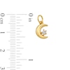 Thumbnail Image 3 of 14K Semi-Solid Gold CZ Moon Charm