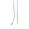 Thumbnail Image 1 of 10K Hollow White Gold Beveled Curb Chain - 22"