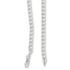 Thumbnail Image 2 of 10K Hollow White Gold Beveled Curb Chain - 24&quot;