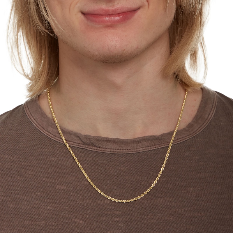 14K Semi-Solid Gold Rope Chain - 22"