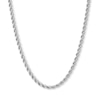 Thumbnail Image 1 of 10K Semi-Solid White Gold Rope Chain - 22&quot;