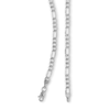 10K Hollow White Gold Beveled Figaro Chain - 18