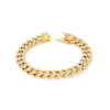 Thumbnail Image 1 of 14K Gold Plated 1/10 CT. T.W. Diamond Curb Link Bracelet