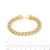 Thumbnail Image 3 of 14K Gold Plated 1/10 CT. T.W. Diamond Curb Link Bracelet