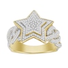 Thumbnail Image 1 of 10K Solid Gold 3/4 CT. T.W. Diamond Tiered Star Chain Link Ring