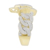 Thumbnail Image 3 of 10K Solid Gold 3/4 CT. T.W. Diamond Tiered Star Chain Link Ring