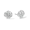 Thumbnail Image 1 of Sterling Silver Diamond Accent Seashell Earrings