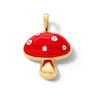 Thumbnail Image 1 of 14K Gold Plate 1/20 CT. T.W. Diamond Red Ceramic Mushroom Charm