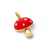 Thumbnail Image 3 of 14K Gold Plate 1/20 CT. T.W. Diamond Red Ceramic Mushroom Charm