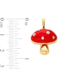 Thumbnail Image 4 of 14K Gold Plate 1/20 CT. T.W. Diamond Red Ceramic Mushroom Charm