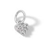 Thumbnail Image 1 of 14K Semi-Solid White Gold CZ Heart Charm