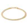 Thumbnail Image 0 of 14K Hollow Gold Double Row Rope Chain Bracelet - 7.5"