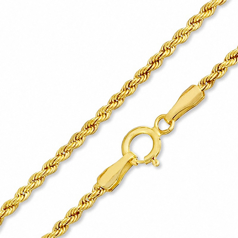 Main Image 1 of 14K Hollow Gold Rope Chain - 18&quot;