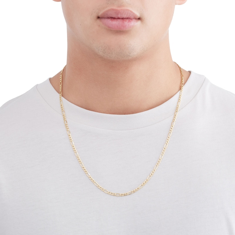 14K Hollow Gold Figaro Chain - 24"
