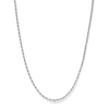 Thumbnail Image 1 of 10K Hollow White Gold Rope Chain - 16&quot;